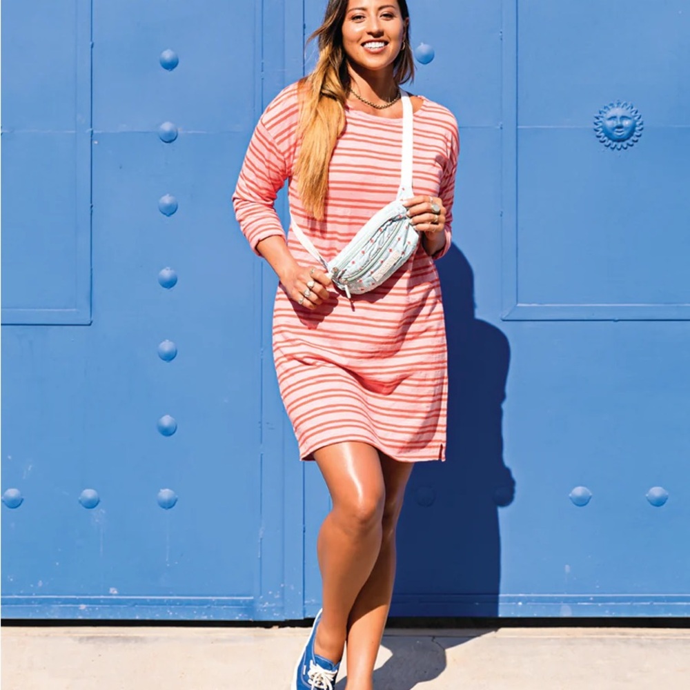 Carve Designs Lexi Dress in Grapefruit Breton
